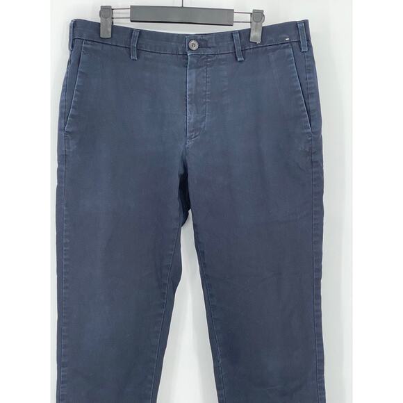 UNIQLO Men's Navy Blue Regular-Fit Straight-Leg Chino Pants SZ 32X34 - Picture 3 of 9